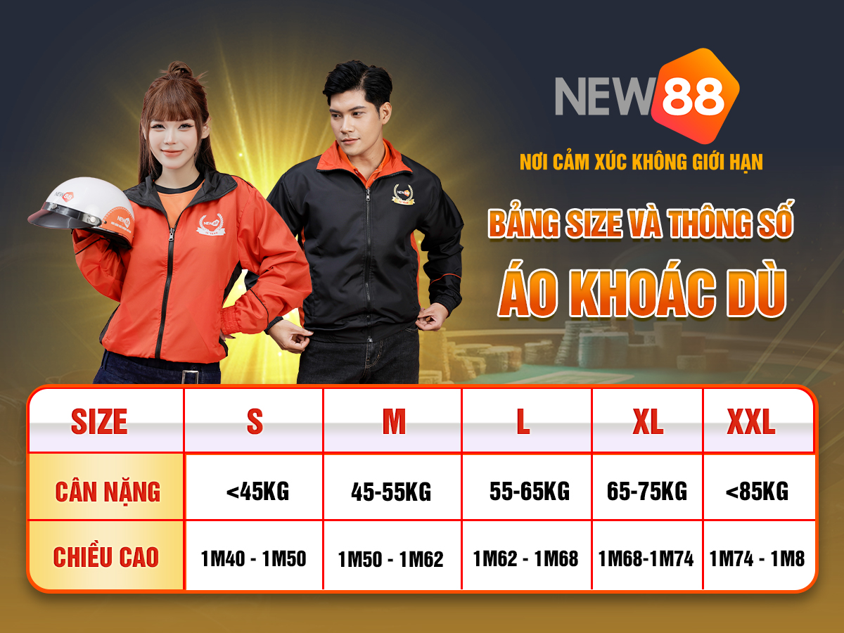 NEW88 Tặng Quà Tri Ân Hội Viên: Loa Thùng, Đồ Thể Thao, Mũ Bảo Hiểm 6 Áo khoác đa năng ngăn chặn nắng mưa